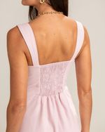 Vestido Curto Linho Guta Rosa