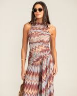 Blusa Tule Loren Chevron 
