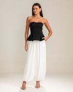 Blusa Peplum Nicole Preto