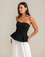 Blusa Peplum Nicole Preto