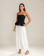 Blusa Peplum Nicole Preto