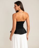 Blusa Peplum Nicole Preto