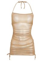 Vestido drapeado de tulle 