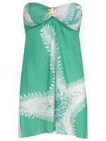 Vestido sem alça estampa conchas  
