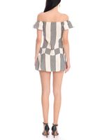 Vestido mini  listrado 