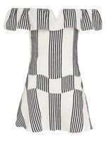 Vestido mini  listrado 