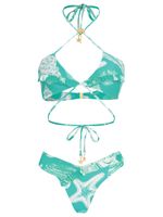 Conjunto biquini top Estampa Estrela-do-Mar 