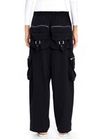 Calça wide leg, cargo e cintura alta 