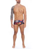 Sunga larga MB estampa Floral Preto