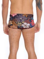 Sunga larga MB estampa Floral Preto