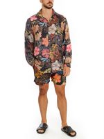 Camisa com estampa Floral Color Fundo Preto