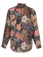 Camisa com estampa Floral Color Fundo Preto