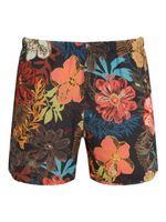 Shorts estampa Floral Preto
