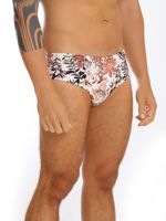 Sunga Intermediária Estampa Floral Terroso