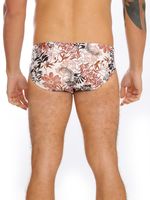 Sunga Intermediária Estampa Floral Terroso