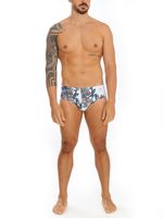 Sunga Intermediária Estampa Floral Mar e Terra
