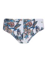 Sunga Intermediária Estampa Floral Mar e Terra