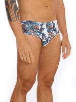 Sunga Intermediária Estampa Floral Mar e Terra