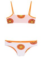 Conjunto de biquíni infantil estampa sol