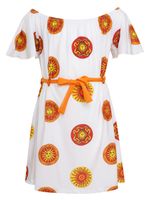 Vestido infantil ombro a ombro estampa sol