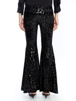 Calça flare veludo paetê AMIR X ASTRID