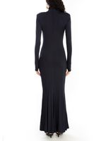 Vestido longo com gola lycra AMIR X ASTRID