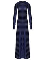 Vestido longo veludo listras AMIR X ASTRID