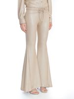 Calça flare dourada AMIR X ASTRID