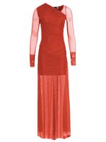 Vestido longo com mangas de tule AMIR X ASTRID