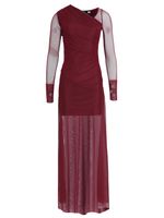 Vestido longo com mangas de tule AMIR X ASTRID