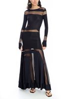 Vestido longo com recortes AMIR X ASTRID