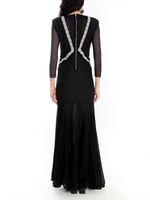 Vestido manga 3/4 com barrado de tela AMIR X ASTRID