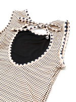 Maiô com peplum e estampa de poás