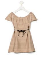 Vestido com estampa de poás