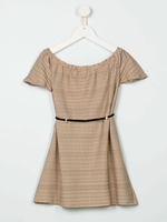 Vestido com estampa de poás
