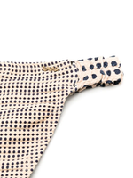 Conjunto de biquíni texturizado com poás