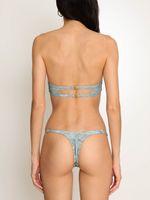 Top sem alça e tanga com aviamento na tanga AMIR SLAMA+JADE JADE