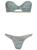 Top sem alça e tanga com aviamento na tanga AMIR SLAMA+JADE JADE