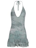 Vestido curto frente única babado AMIR SLAMA+JADE JADE