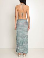 Vestido longo fenda AMIR SLAMA+JADE JADE