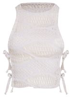 Blusa com amarrações laterais textura AMIR SLAMA+JADE JADE