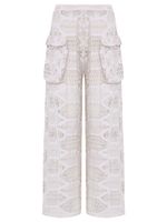 Calça pantalona textura AMIR SLAMA+JADE JADE