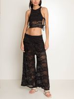 Calça pantalona textura AMIR SLAMA+JADE JADE