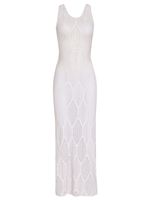 Vestido longo sem mangas com textura vazada AMIR SLAMA+JADE JADE