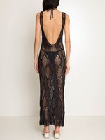 Vestido longo sem mangas com textura vazada AMIR SLAMA+JADE JADE