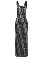Vestido longo sem mangas com textura vazada AMIR SLAMA+JADE JADE