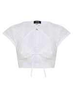 Blusa manga curta sobreposta com amarração AMIR SLAMA+JADE JADE