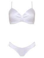 Conjunto de biquini alça fina com bojo e tanga asa delta