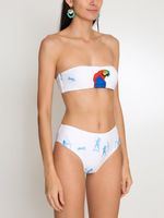 Conjunto de biquini sem alça e tanga alta reta
