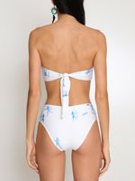 Conjunto de biquini sem alça e tanga alta reta